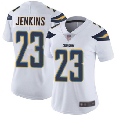 Los Angeles Chargers NFL Football Rayshawn Jenkins White Jersey Women Limited #23 Road Vapor Untouchable->women nfl jersey->Women Jersey